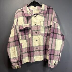 Purple Flannel Shacket